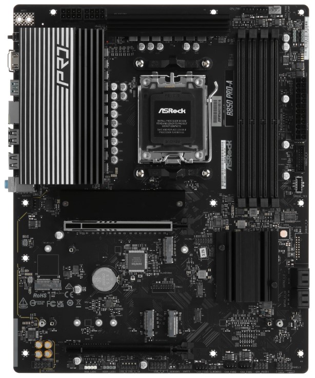 

Материнская плата ATX ASRock B850 PRO-A (AM5, AMD B850, 4*DDR5, 4*SATA, 4*M.2, 6*USB 2.0, 4*USB 3.2, 2*USB Type-C, 2*PCIe, HDMI), B850 PRO-A