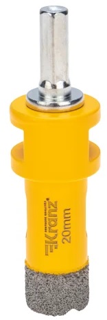 

Коронка алмазная KRANZ KR-92-1010 профессиональная по керамограниту и железобетону М14, вакуумное спекание, 20мм, для УШМ, KR-92-1010