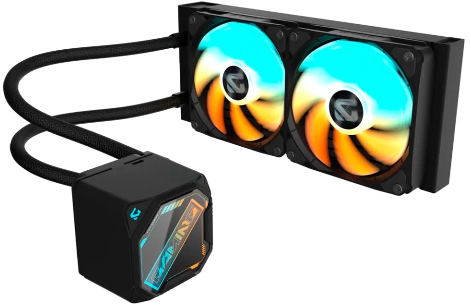 

Система охлаждения жидкостная GIGABYTE GP-GIGABYTE GME 240 LGA115x/1200/1700/1851/AM4/AM5 (2*120mm, 500-2200rpm, 61.61CFM, 35.8dBa), GP-GIGABYTE GME 240