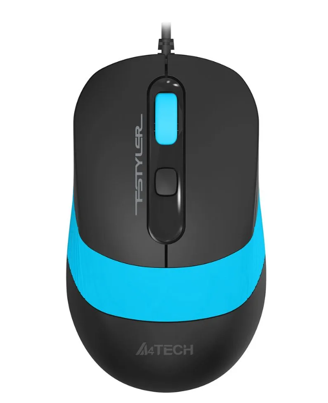 

Мышь A4Tech FM10S USB BLUE черная/голубой оптическая (1600dpi) silent USB (4but) 1929944, FM10S USB BLUE