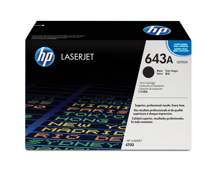 

Картридж HP 643A Q5950A для принтера Color LaserJet 4700 чёрный (11000 page), 643A