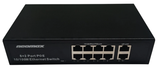 Изображение товара Neomax NMS 110PoE 100 S неуправляемый PoE коммутатор 10 портов 8 PoE настольный