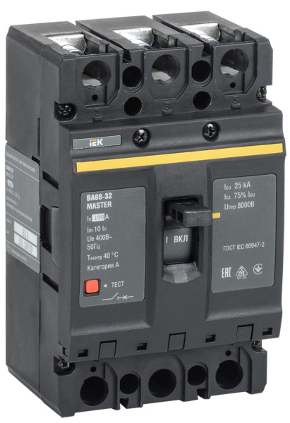 Изображение товара Автоматический выключатель в литом корпусе IEK SVA10-3-0100-02