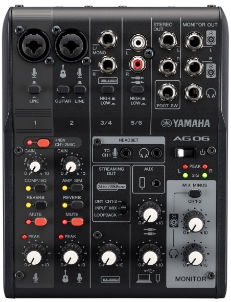 

Аналоговый микшер Yamaha AG06MK2 Black, _