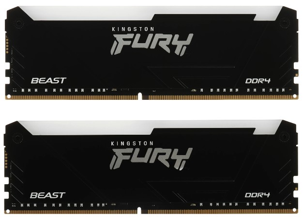 

Модуль памяти DDR4 16GB (2*8GB) Kingston FURY KF432C16BB2AK2/16WP Beast RGB 3200MHz CL16, KF432C16BB2AK2/16WP