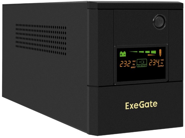 

Источник бесперебойного питания Exegate Smart LB-2200.LCD.AVR.8C13 EX299825RUS (2200VA/1300W, цветной LCD, AVR, 8*C13, батарея 12V 9Ah - 2 шт., металл, Smart LB-2200.LCD.AVR.8C13