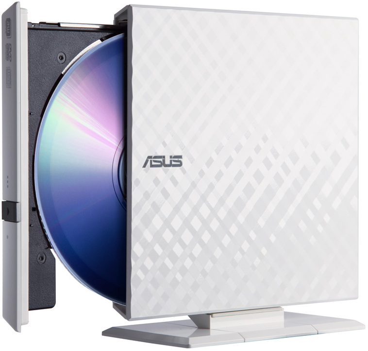 Привод DVD±RW внешний ASUS SDRW-08D2S-ULITE/DWHT (USB, Slim, белый, Cyberlink Power2Go (Burn) ) Retail
