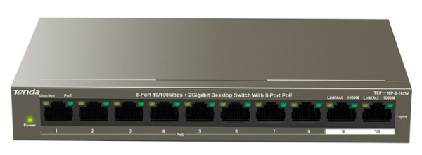фото Коммутатор неуправляемый Tenda TEF1110P-8-102W в Ростове-на-Дону