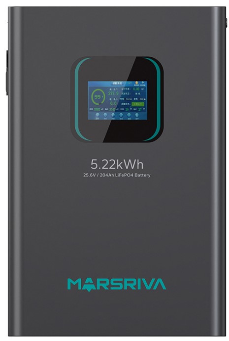 

Батарея Marsriva MR-LFP24-200-WMD LiFePO4, 25.6В/204Ач, BYD, Класс A, 5.22кВт*ч, 6000 циклов, MR-LFP24-200-WMD