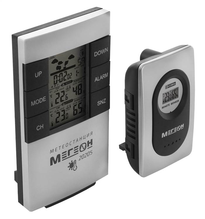 

Измеритель температуры и влажности воздуха МЕГЕОН 20205 t. -20 ... 70°С, f. 20 ... 95% (метеостанция), Да