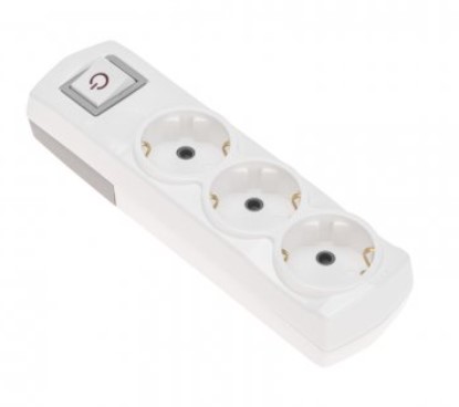 

Колодка Rexant 13-4401 PREMIUM 3 гнезда, с/з, с выключателем, белый, 13-4401