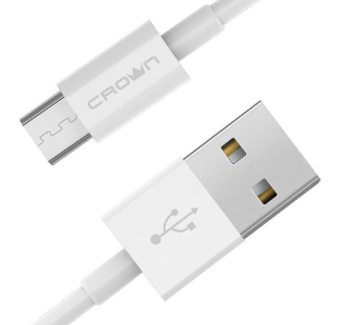 Изображение товара Кабель Crown CMCU-005M интерфейсный USB-A к Micro USB 1 м белый