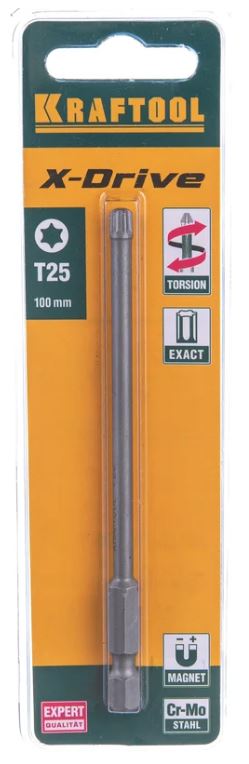

Бита Kraftool ЕХPERT 26125-25-100-1 Kraftool торсионные кованые, обточенные, Cr-Mo сталь, тип хвостовика E 1/4", Т25, 100мм., 1шт., ЕХPERT