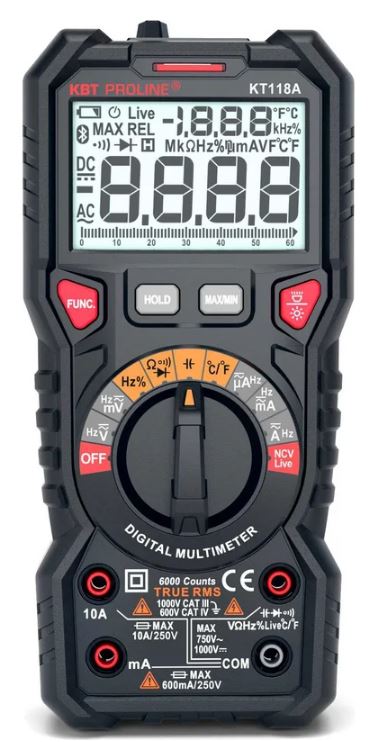 

Мультиметр цифровой КВТ 79126 KT 118A серия PROLINE, 79126