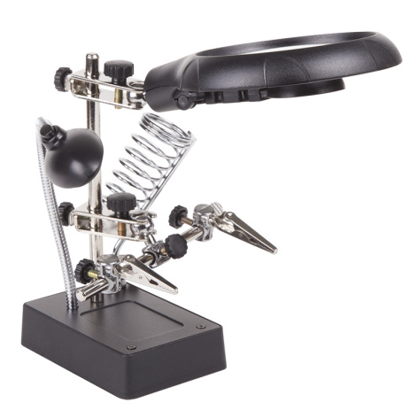 Изображение товара Держатель Rexant 12-0250 с подсветкой и лупами для электроники и ремонта