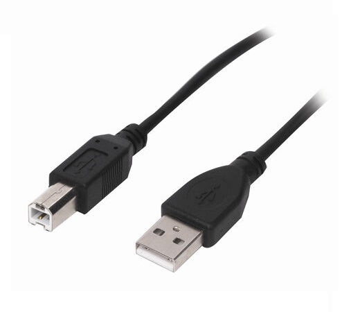 Кабель интерфейсный SONNEN 513129 USB 2.0 AM-BM, 3 м, Premium, медь, для периферии, экранированный, черный