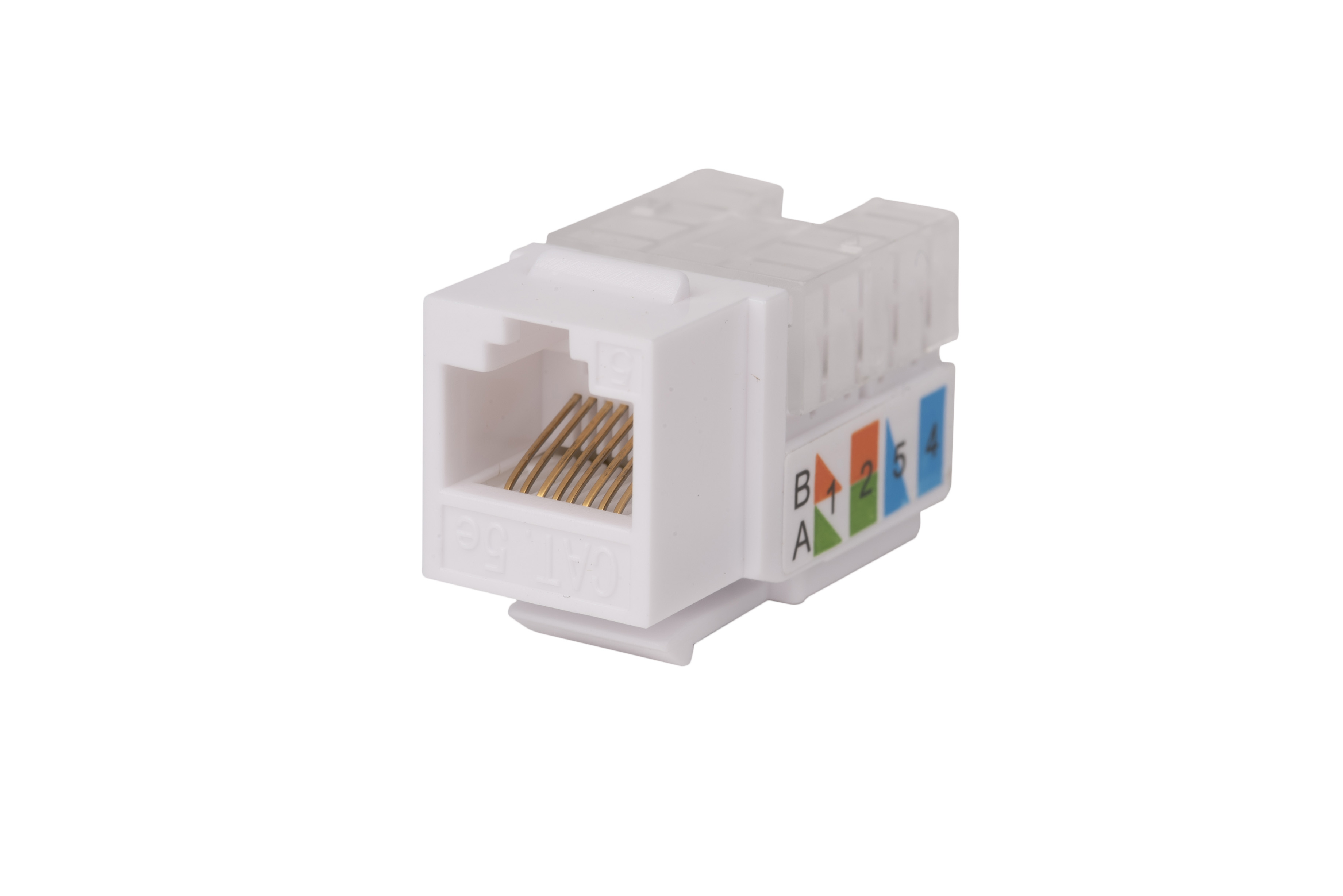 

Модуль WRLine WR-KJ-RJ45-C5E-90 Keystone Jack RJ-45, 90 градусов, категория 5e, неэкранированная, заделка тип 110, цвет белый, WR-KJ-RJ45-C5E-90