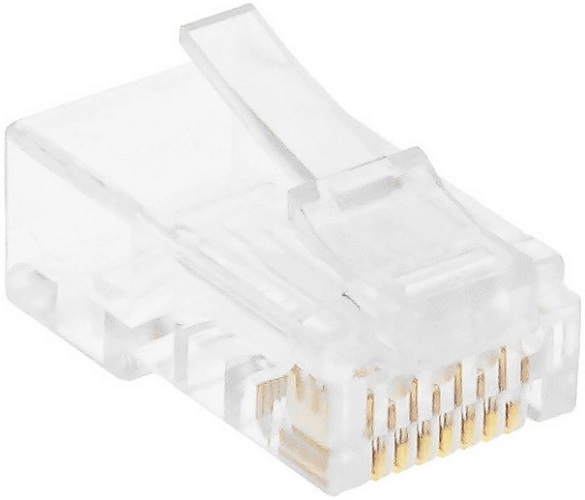 

Вилка Cablexpert LC-8P8C-002 RJ-45 (8P8C) универсальная кат.6, контакты 30 микрон (100 шт.), LC-8P8C-002