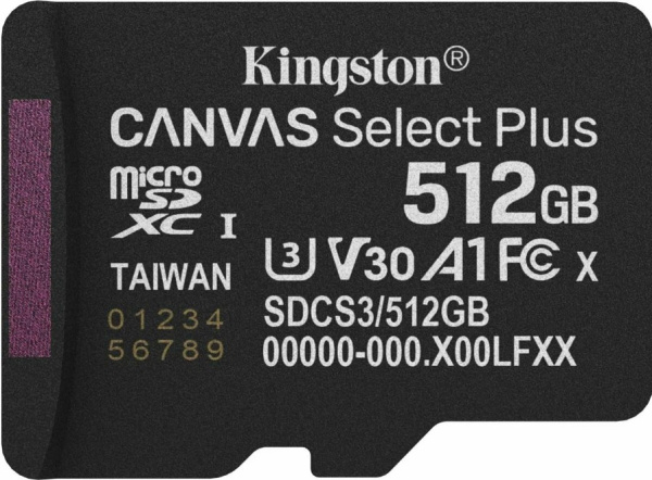 фото Карта памяти MicroSDXC 512GB Kingston SDCS3/512GBSP в Самаре