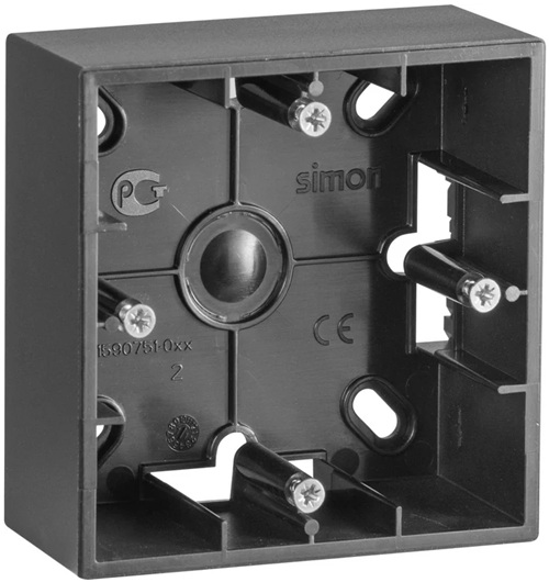 

Коробка Simon 1590751-038 для наружного монтажа 1 пост, графит, 1590751-038