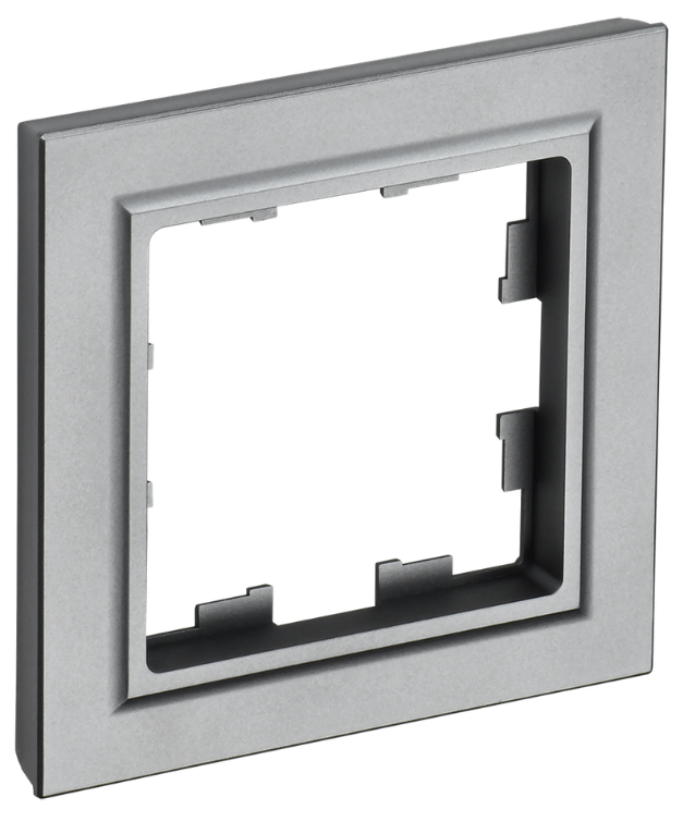 

Рамка одинарная IEK BR-M12-K46 BRITE РУ-1-БрС Сталь, BR-M12-K46