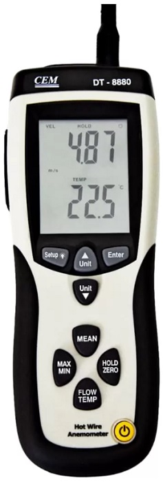

Термоанемометр CEM DT-8880 CEM 480861 "Нагретая струна"., DT-8880