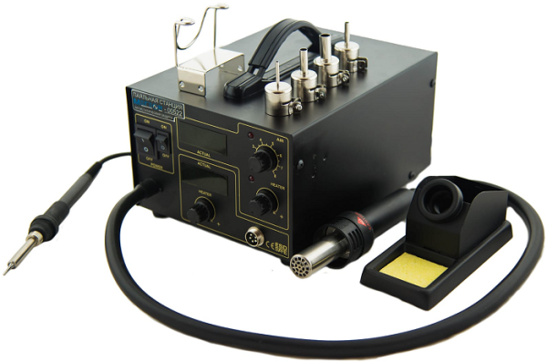 Изображение товара Многофункциональная паяльная станция МЕГЕОН 00522 с компрессорным термофеном