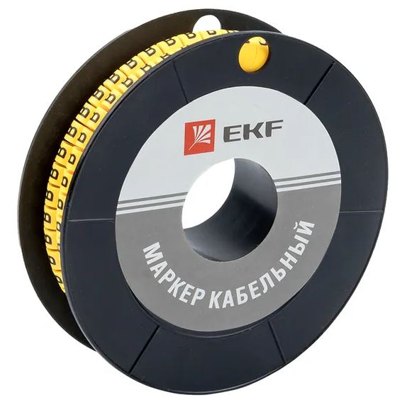 

Маркер на кабель EKF plc-KM-2.5-B 2,5 мм2 "B" (1000 шт.) (ЕС-1), plc-KM-2.5-B