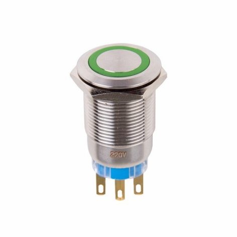 Изображение товара Выключатель-кнопка Rexant 36-3443 антивандальный подсветка 19 мм