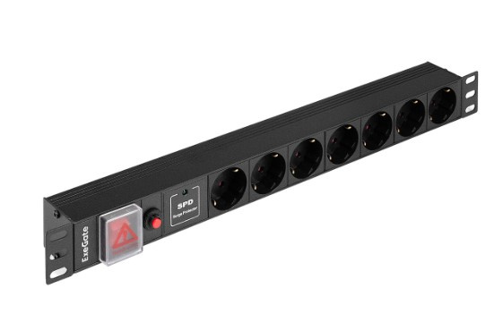 Изображение товара Exegate EX299607RUS - 7 розеток в стойку, IEC C14, 10 А, заземление