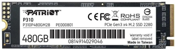 Изображение товара Накопитель SSD Patriot Memory P310 480 ГБ