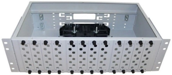 Изображение товара Оптический стоечный кросс Vimcom СКРУ-3U19-96-FC/ST для оптических линий связи