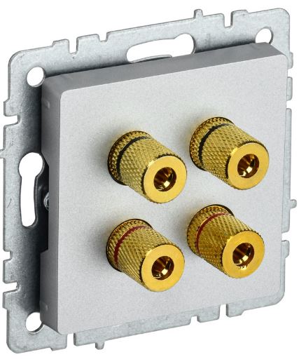 

Розетка аудио IEK BR-S40-K47 BRITE РА10-БрА Алюминевый, BR-S40-K47