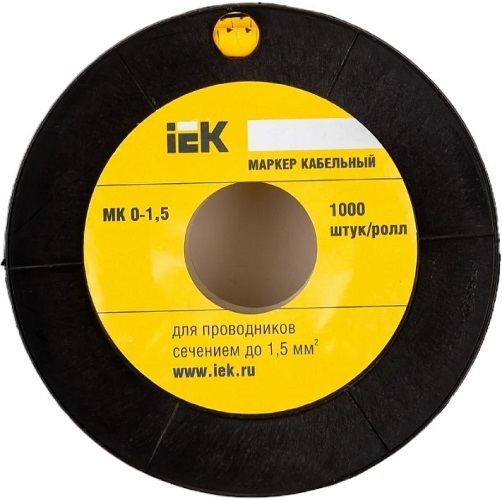 

Маркер на кабель IEK UMK00-1 МК0- 1,5мм символ "1" (1000шт/упак), UMK00-1