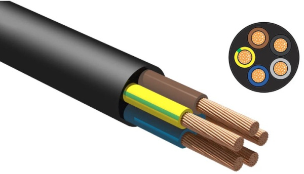 Изображение товара Гибкий силовой кабель КГтп-ХЛ 5х6 0,66 кВ высокое качество