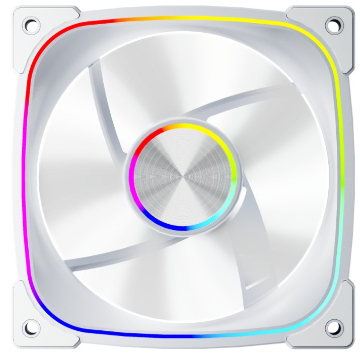 

Вентилятор для корпуса 1STPLAYER FN7 White 120mm, 600-1800rpm, 39.4CFM, 28.95dBa, BULK, FN7 White