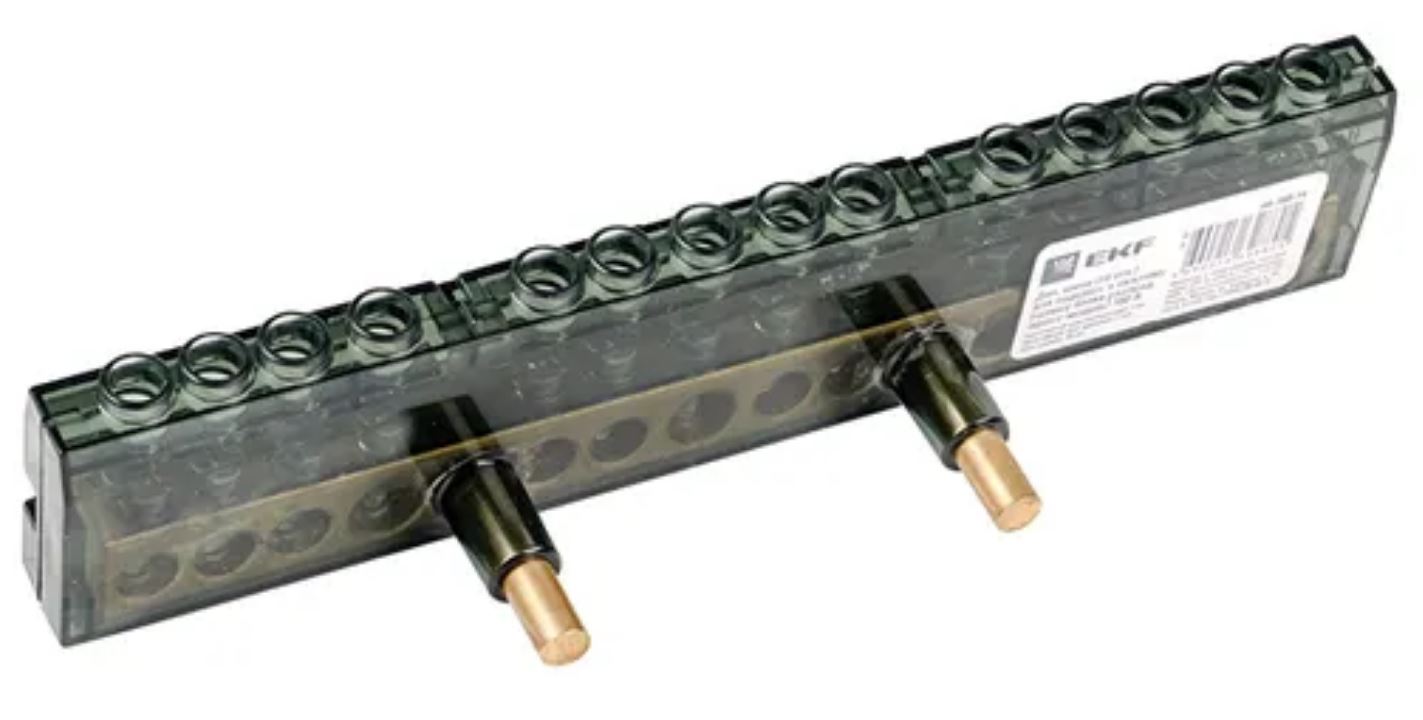 

Шина EKF eb-160-14 дополнительная (14 отв.) для блока распределительного (кросс-модуля), eb-160-14