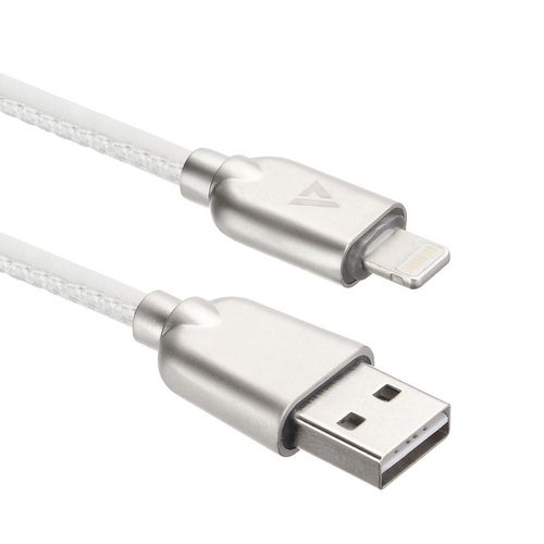 

Кабель интерфейсный ACD ACD-U926-P5W Allure Lightning; USB-A Кожа, 1м, белый, ACD-U926-P5W