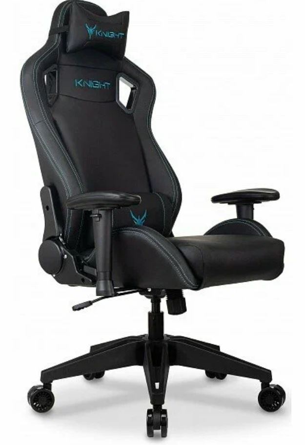 

Кресло игровое Бюрократ Knight Outrid Smile черный эко.кожа с подголов. крестов. пластик, Knight Outrid Smile