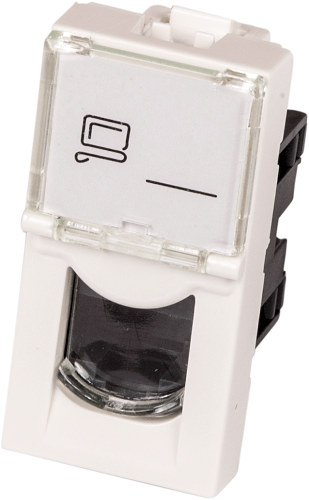 

Вставка Lanmaster LAN-SIP-22U6-WH Mosaic 22.5x45, RJ-45 UTP, кат.6, со шторкой и увеличенным окном маркировки, белая, LAN-SIP-22U6-WH