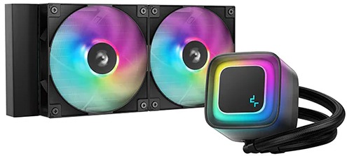 

Система охлаждения жидкостная Deepcool LE240 V2 LGA1851/1700/1200/115X/AM5/AM4 (2*120mm ARGB fan, TDP 250W, 500-2100rpm, 75.89CFM, 31.6dBA, 4-pin PWM), LE240 V2