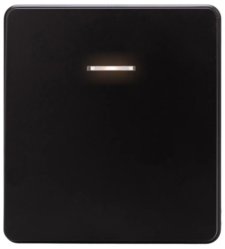 

Переключатель перекрестный KRANZ KR-78-0718-3 ROUND 1 клавишный с подсветкой 10А с/у оникс, KR-78-0718-3