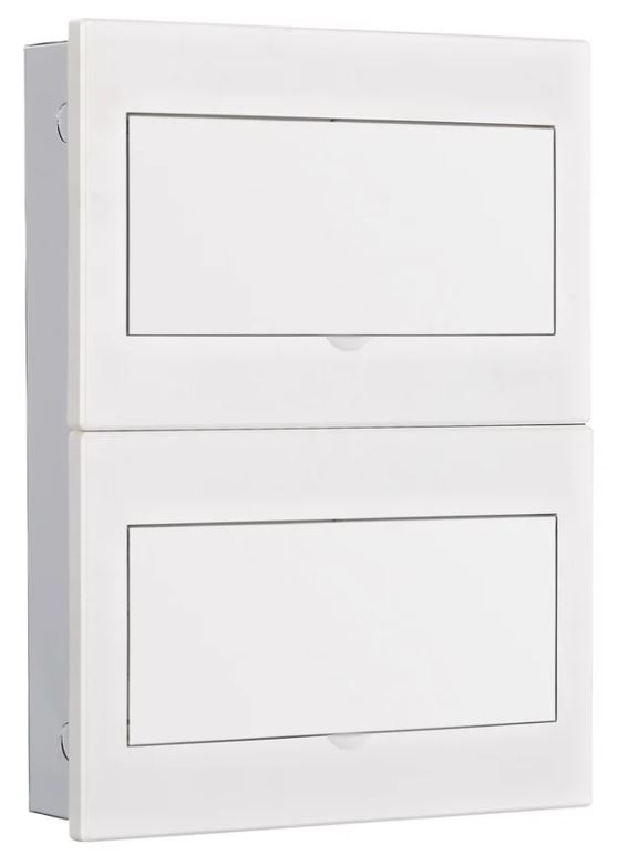 

Щит распределительный встраиваемый DEKraft 31106DEK белая дверь 2 ряда 26 мод. IP41 ЩРВ-М, 31106DEK