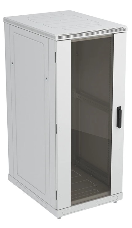 

Шкаф напольный 19", 27U ССД 130411-00513 телекоммуникационный, ШТ-НП-27U-600-800-С, передняя дверь стекло, 130411-00513