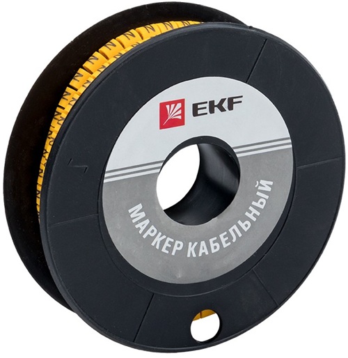 

Маркер на кабель EKF plc-KM-4-N 4,0 мм2 "N" (500 шт.) (ЕС-2), plc-KM-4-N