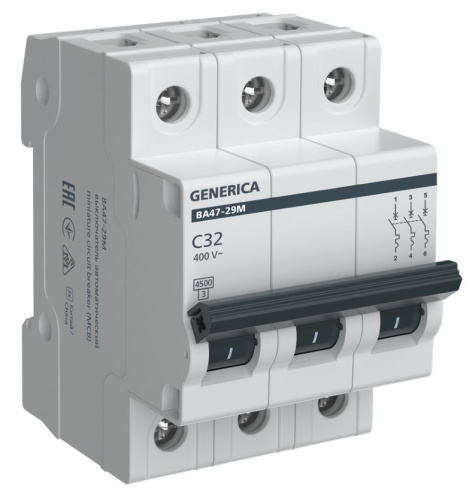 Изображение товара Автоматический выключатель GENERICA MVA21-3-032-C-G
