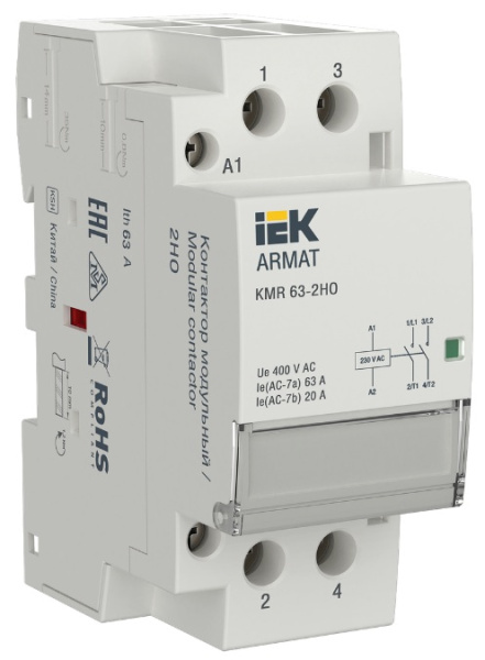 Контактор модульный IEK AR-KMR10-063-20-230