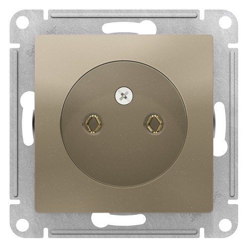 

Розетка Schneider Electric ATN000541 AtlasDesign, без заземления, 16А, механизм, шампань, ATN000541