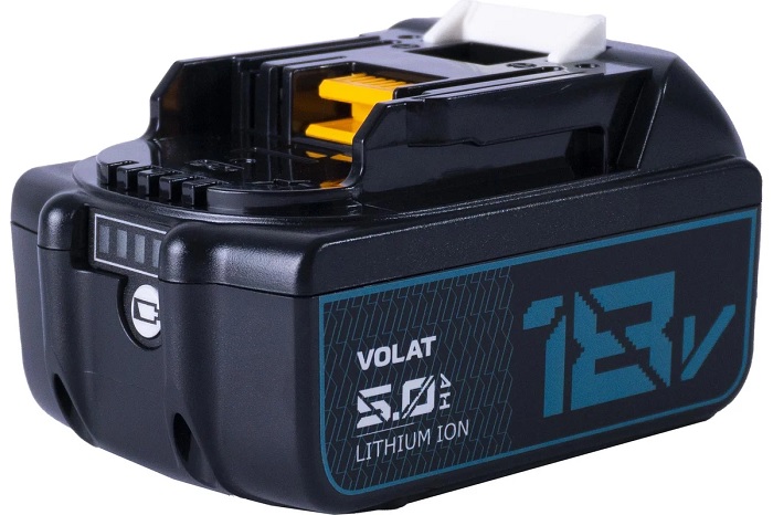 

Батарея VOLAT VT-MAK-BL1850LED-5 аккумуляторная для Makita 18.0V 5.0AH (Li-ion) MAK-BL1850LED, VT-MAK-BL1850LED-5