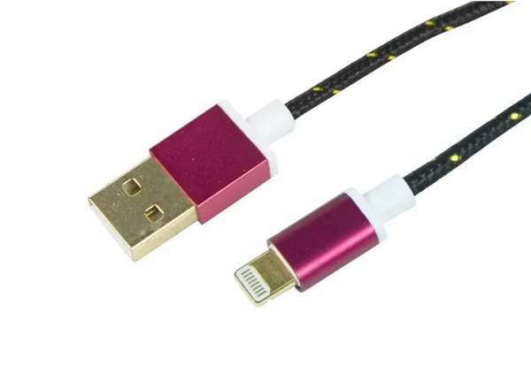 Изображение товара Интерфейсный USB Lightning кабель Rexant 18-4245 для iPhone черный тканевый
